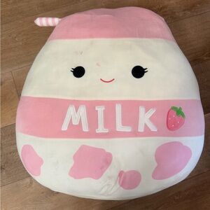 Squishmallows Amelie Pink and White Milkshake Plush Toy